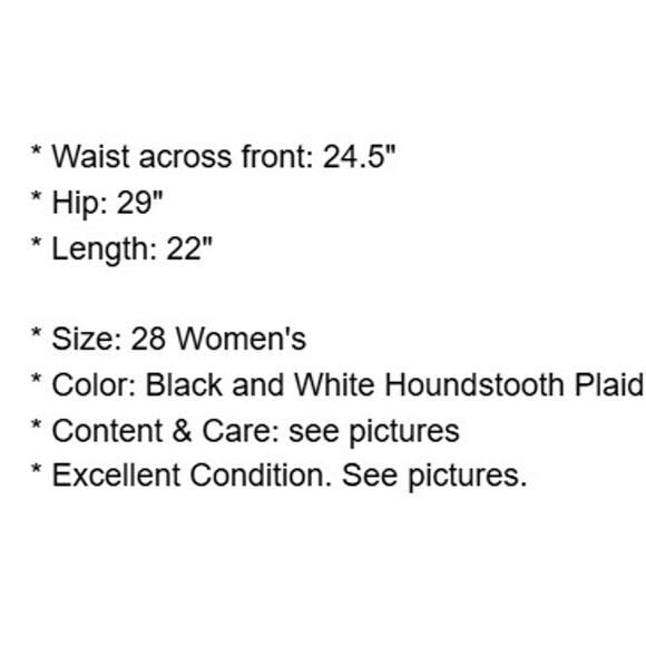 Lane Bryant Skirt Plus Size 28 Black White Houndstooth Knee Length Pleats Career - Picture 4 of 8